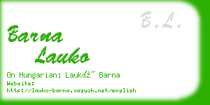 barna lauko business card